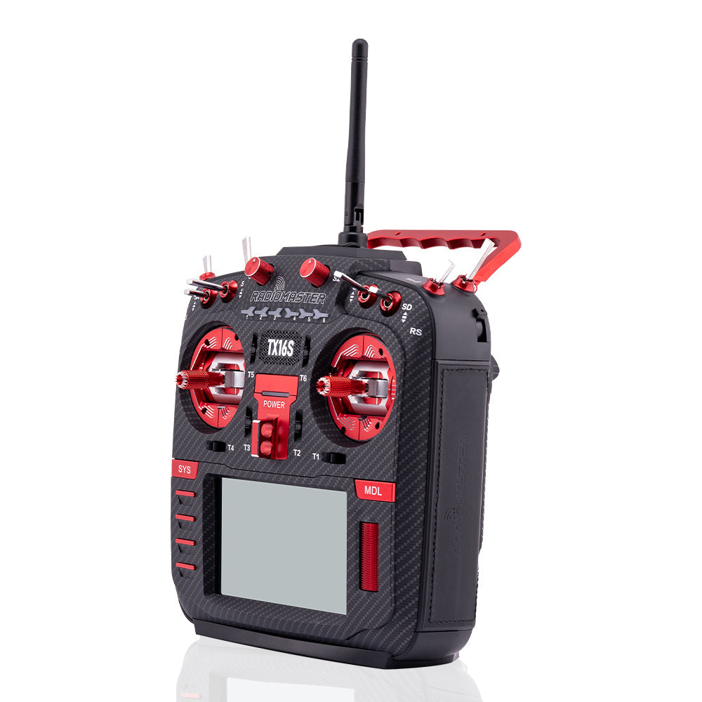 RadioMaster TX16S MKII MAX Radio Controller AG01 V4.0 ELRS Red Carbon